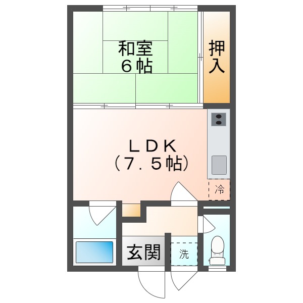 1号棟2号棟1LDKタイプ